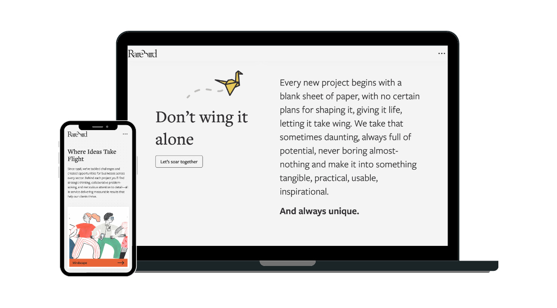 Web Developer Project: Rare Bird, Inc.